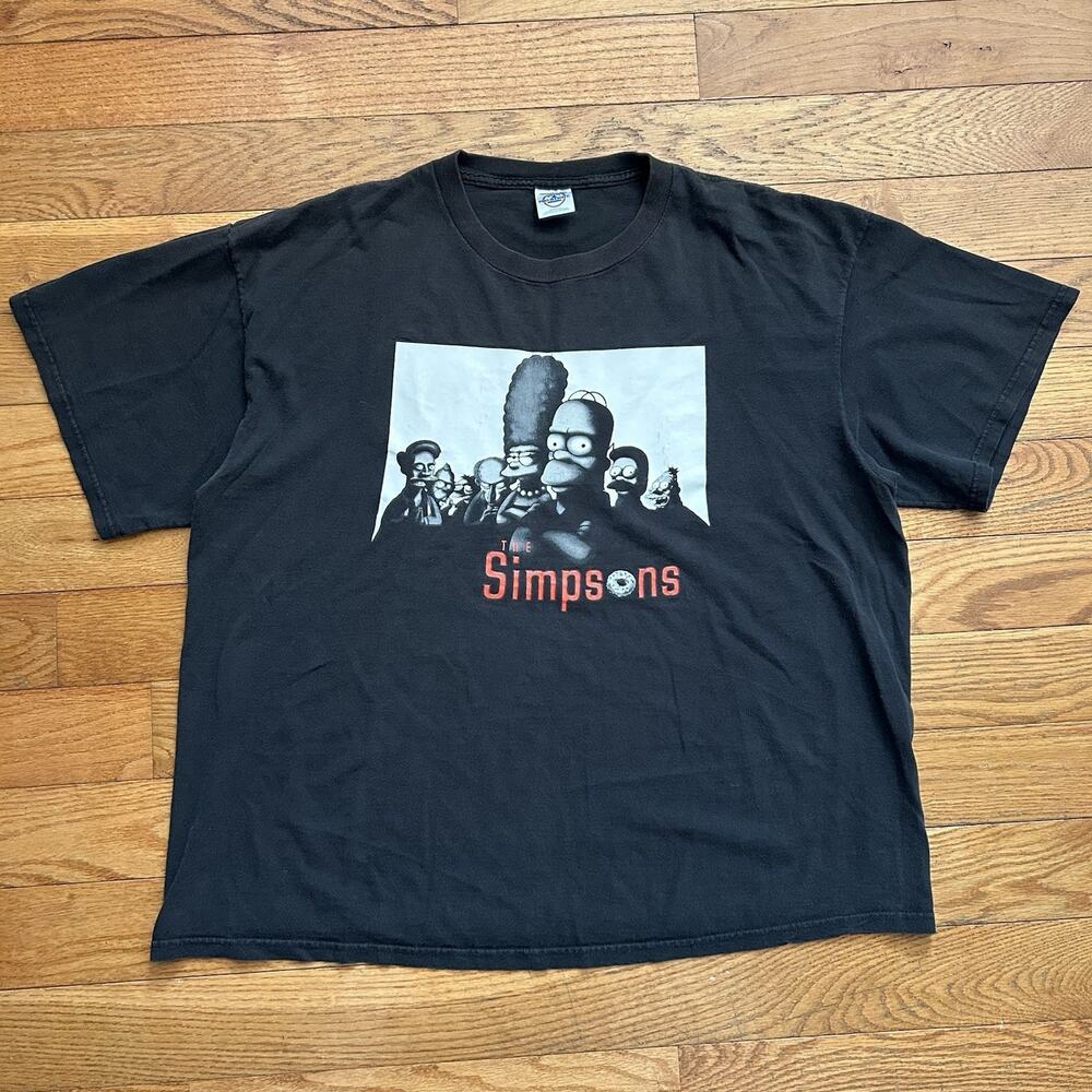 Vintage 90s Y2K The Simpsons Sopranos Bart Homer Tee Shirt XL